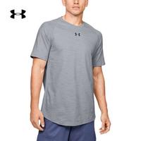 安德玛官方UA Charged Cotton男子运动短袖T恤Under Armour1351570 灰色011 XXL
