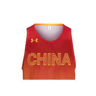 安德玛官方UA China 3x3男子篮球运动背心Under Armour1364595 橙色625 L