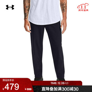 安德玛官方UA Lined男子抓绒运动训练梭织长裤Under Armour1363322 黑色001 XXL