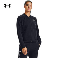 安德玛官方UA Rival女子抓绒运动训练夹克Under Armour1358148 黑色001 L