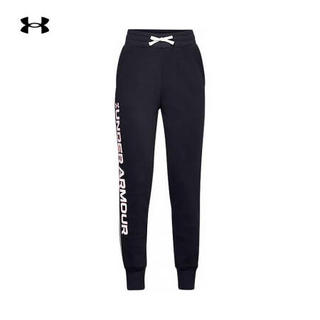 安德玛官方UA Rival女童运动训练抓绒长裤Under Armour1356487 黑色001 YXL