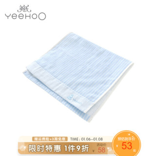 YeeHoO英氏婴儿浴巾新生儿男女宝宝洗澡吸水柔软儿童毛巾 蓝色 10097023