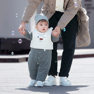 英氏婴儿衣服秋冬热卖婴儿连体衣新生儿背心外出哈衣爬服 深花灰YRAAJ40185A01 90cm