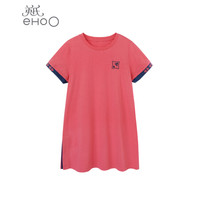 YeeHoO英氏婴儿亲子装连衣裙女童夏季新款 浅玫红上衣YRLCJ10302A01 155CM