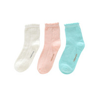 英氏（YEEHOO） 英氏儿童袜子男女宝宝袜子棉袜3双装154150 154150 7.5CM（无防滑点）