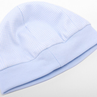 英氏婴儿帽子 新生儿胎帽宝宝棉质圆帽 (适合头围:36-40cm) 浅蓝色(175536) 40cm