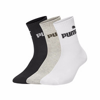 PUMA彪马官方 新款高筒长袜袜子（三对装） SPORT 907263 白色-灰色-黑色 07 EU:39-42 规格:23-24