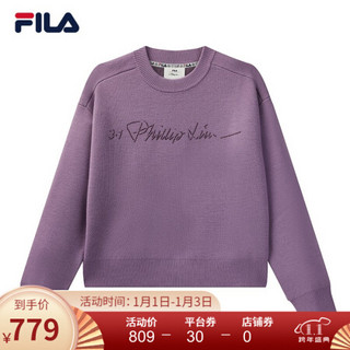 FILAX3.1PhillipLim斐乐子编织衫2020冬季新款羊毛时尚编织毛衣女 扇豆紫-VT 160/80A/S