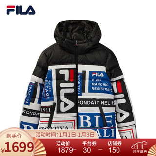 FILA 斐乐官方 男士羽绒马甲2020年冬季新款短款休闲外套 传奇蓝-NV 185/104A/XXL