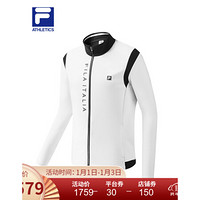 FILA ATHLETICS斐乐男士针织外套2020秋冬季新款舒适运动高尔夫男 标准白-WT 175/96A/L