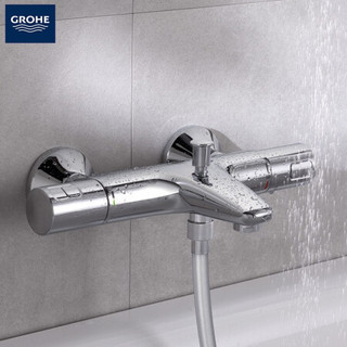 GROHE/高仪 进口恒温花洒套装 Vitalio按键式切换手持花洒115MM空气注入 有下水套装