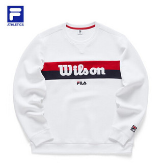 FILA X WILSON斐乐套头卫衣男子2020冬季新款运动套头衫基础 标准白-WT 180/100A/XL