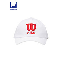 FILA × Wilson 斐乐情侣棒球帽2020秋冬新款运动潮流男女帽子 玉石白-WT XS