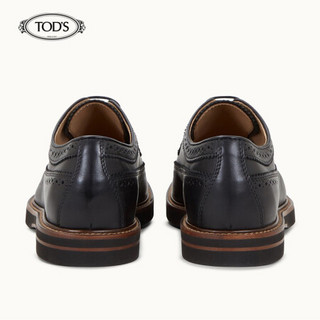 TOD'S 2020秋冬 男士牛皮系带鞋 礼盒礼品 黑色 41.5