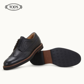 TOD'S 2020秋冬 男士牛皮系带鞋 礼盒礼品 黑色 41.5