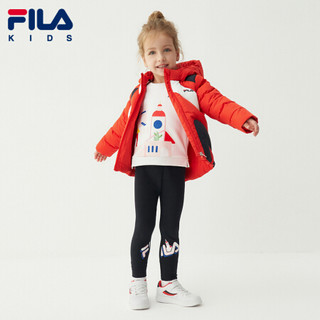 FILA KIDS 斐乐儿童小童常规款羽绒服休闲2020年秋季冬季新款官方 火红-RD 110