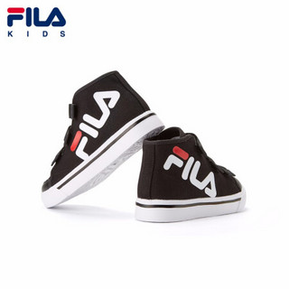 FILA 斐乐 KIDS 儿童中大童休闲鞋2020年秋冬新款休闲运动鞋男女鞋 黑色/集团白-BK 36码/23cm