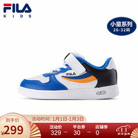 FILA 斐乐  KIDS 儿童小童男童休闲鞋2020年秋冬新款休闲运动鞋 白/骑士蓝-WB-男 29码/19.5cm