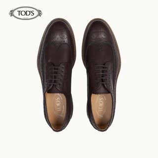 托德斯 TOD'S 男士牛皮系带鞋 礼盒礼品 棕色 42