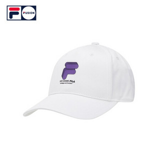 FILA FUSION 斐乐情侣棒球帽 2020冬季新款潮流简约logo棒球帽女 标准白-WT XS