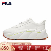 FILA 斐乐官方 GELATO雪糕鞋女 2021春季新款运动鞋休闲增高鞋 明亮白-LW 35.5