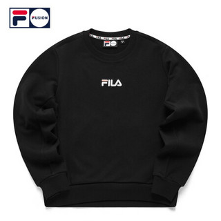 FILA FUSION 斐乐女子套头卫衣 2020冬季新款宽松简约卫衣女 深黑-BK 155/76A/XS