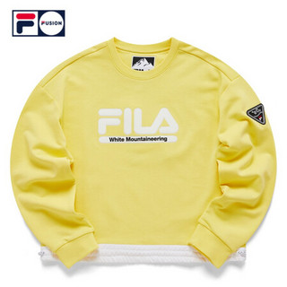 FILA FUSION x WM 白山联名斐乐女士卫衣2020秋冬新款休闲运动潮 光耀黄-YE（宽松版型，建议拍小一码 155/76A/XS