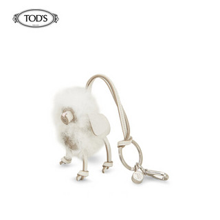 TOD'S  女士牛皮钥匙链 礼盒礼品 白色