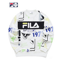 FILA FUSION X STAPLE斐乐男士套头卫衣2021春季新款圆领休闲卫衣 米色丛林-WT 165/88A/S