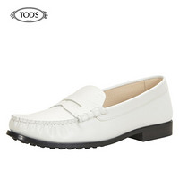 托德斯 TOD'S 2020秋冬 女士牛皮乐福鞋 平底鞋 礼盒礼品 白色 36