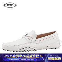 TOD'S   男士Tod's for Ferrari 牛皮豆豆鞋 平底鞋  礼盒礼品 白色 38.5