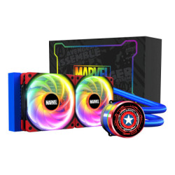 Thermaltake 曜越 Tt(Thermaltake)大台风240一体式CPU水冷散热器 美国队长版 漫威正版授权(ARGB可旋转OLED水冷头/高效能)