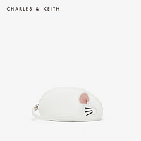 CHARLES＆KEITH2021春季CK6-30680838鼠年生肖可爱鼠宝宝拉链零钱包女包 White白色 XXS