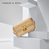 CHARLES＆KEITH2021春季CK2-70781190女士半宝石饰单肩风琴包 Yellow黄色 S