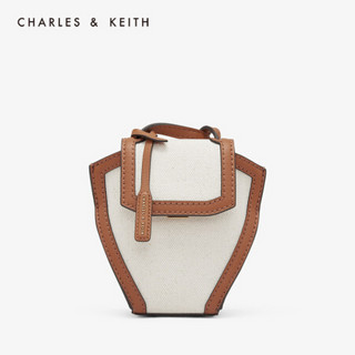 CHARLES＆KEITH2020春季新品CK2-80781138撞色翻盖女士单肩斜挎包 Cognac白兰地色 S