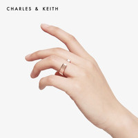CHARLES & KEITH CHARLES＆KEITH2021春季CK5-32120245半宝石装饰女士个性开口戒指 Rose Gold玫瑰金色