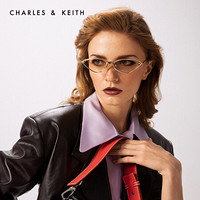 CHARLES＆KEITH2021春季CK3-91280398女士时尚个性猫眼太阳眼镜配饰 Orange橙色