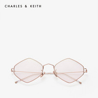 CHARLES＆KEITH配饰饰品女CK3-81280393金属细边框女士时尚太阳眼镜 粉红色PINK