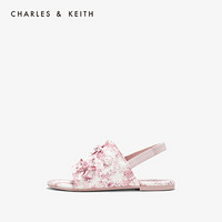 CHARLES＆KEITH凉鞋CK9-71700055花朵印花装饰儿童凉鞋 粉红色Pink 32