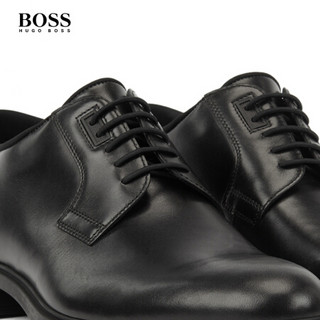 HUGO BOSS雨果博斯男士2020秋季新品意大利制造衬里皮鞋 001-黑色 8