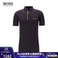 HUGO BOSS雨果博斯Polo衫男2020春夏无缝弹力平纹布修身Polo衫50423166 410-蓝色 L