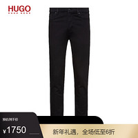 HUGO BOSS雨果博斯裤子男2020春夏新款时尚休闲黑色锥形牛仔裤50426695 001-黑色 31 32