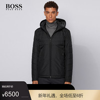 HUGO BOSS雨果博斯夹克男2020秋季新款运动休闲连帽夹克外套 001-黑色 L