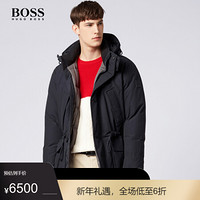 HUGO BOSS雨果博斯男士连帽防风羽绒服外套 480-蓝色 54