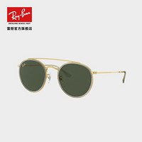 RayBan雷朋2020新品太阳镜复古圆形时尚潮流双梁眼镜墨镜0RB3647N 921031 玫瑰金色镜框绿色镜片 尺寸51