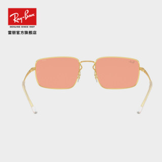 RayBan雷朋2020新品太阳镜金属时尚潮流男女款眼镜墨镜0RB3669F 001/Q6金色镜框渐变红紫镜片57尺寸 尺寸57