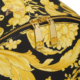 Versace/范思哲2021新款男包巴洛克式印花图案双拉链开合双肩包 金色
