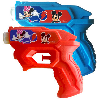 迪士尼(Disney)儿童水枪玩具套装 男女孩户外沙滩小水枪戏水泡泡机喷水呲水玩具2只装DYT033C