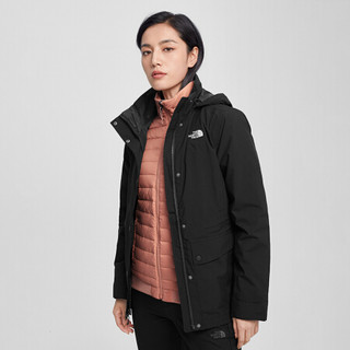 TheNorthFace北面三合一冲锋衣女户外防水上新|4U7P VRL/黑色/粉色 XL