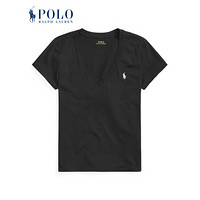 Ralph Lauren/拉夫劳伦女装 2020年秋季平纹针织V领T恤21813 001-黑色 XS